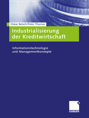 cover image of Industrialisierung der Kreditwirtschaft